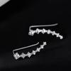 Light Luxury Niche Design Zircon Inlaid Earrings Seven Star Earrings Curved Earrings Zircon Fas J2G5