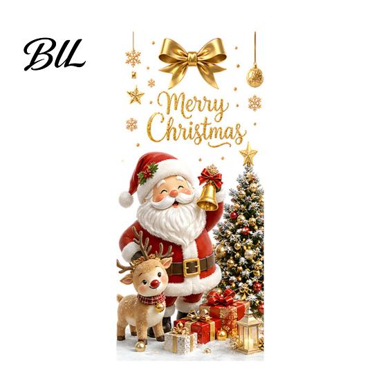 Holiday Glass Clings Christmas Window Clings, Cute Snowman Santa Penguin Reindeer Stickers for Home Decoration Glass, Reusable Static PVC Decal Party