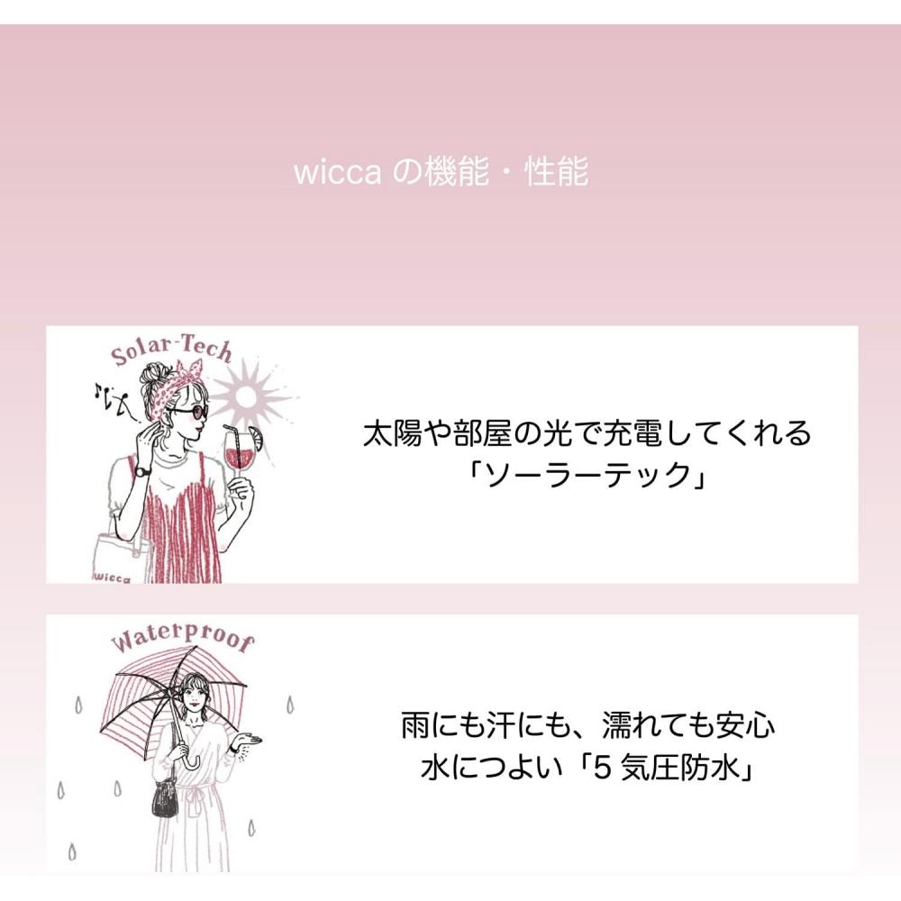 [citizen] Wicca Wicca Solartech Leather Strap Kp5 166 14 Women S Pink Watch