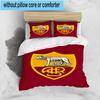 Set Biancheria da Letto Stampato 3 Pezzi Wolf Football Club Roma Copripiumino Chiusura Include 1 Copripiumino & 2 Federe Set Biancheria da Letto Arredamento Casa Regali