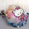 1pc Hello Kitty Floral Background Umbrella with Plastic Handle,Suitable for All Seasons Home Travel Outdoor UmbrellaSanlio032