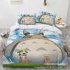 Luxuriöse Mein Nachbar Totoro Bettbezüge Kinder Cartoon Bettwäsche Set Bettdeckenbezug Einzelbett Doppelbett Schlafzimmer Bett Dekor für Teenager Beste Geschenke