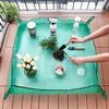 5pcs Waterproof Gardening Planting Mat with Sturdy Edges - Heavy-Duty Easy-Clean Soil Mix Suitable for Indoor/Outdoor Use, Turquoise Durable Plant Bed