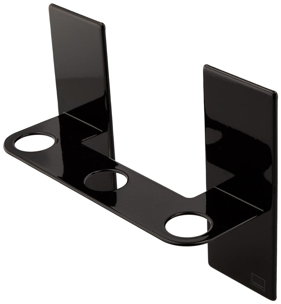 Yamazaki Jitsugyo 5731 Magnetic Dispenser Holder 3 Rows Black Approx. W25XD8XH17cm Tower Floating Storage Easy Installation