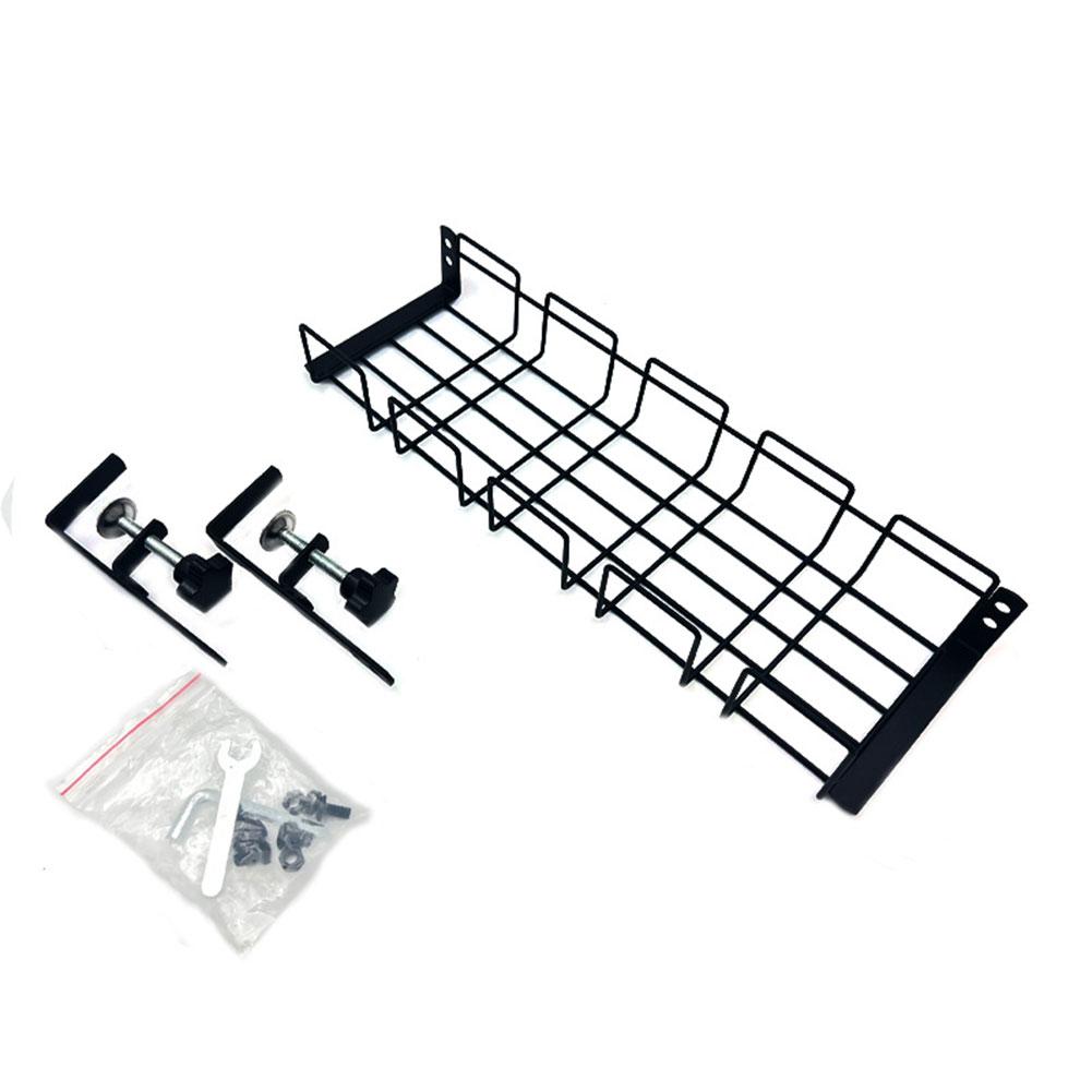 Cable Management Box Under Desk Cable Organizer Storage Shelf Desk Wire Management Cable Tray Under Desk No Drill Metal Rack For