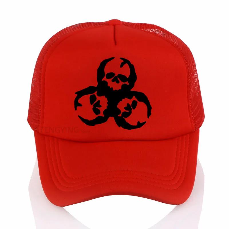 

ZOMBIE Skull Biohazard Outbreak Walking Team print baseball cap summer mesh sports trucker hat casual adjustable snapback hats