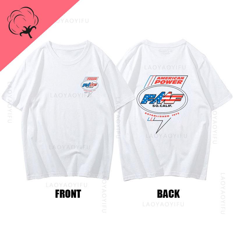 Hot Sale Summer Mens Cool Top FMF Racing Exhaust Ama Motocross Tee Round Neck Fashion Clothing Short Sleeves 100Cotton T Shirt