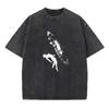 Summer Hot Sale Retro Washed TShirt Suitable For Everyday Outings And Commute Printed Short Sleeve Fashion Street Style