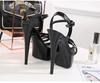 Summer Stiletto Cross-Strap Roman Sandals, 15cm Platform High Heels for Women