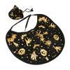 Halloween Cat Costumes Stylish Innovative Pumpkin Bat Print Cat Dog Wizard Hat Cloak Set for Cats