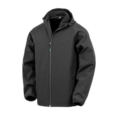Mens Hooded 3 Layer Recycled Soft Shell Jacket