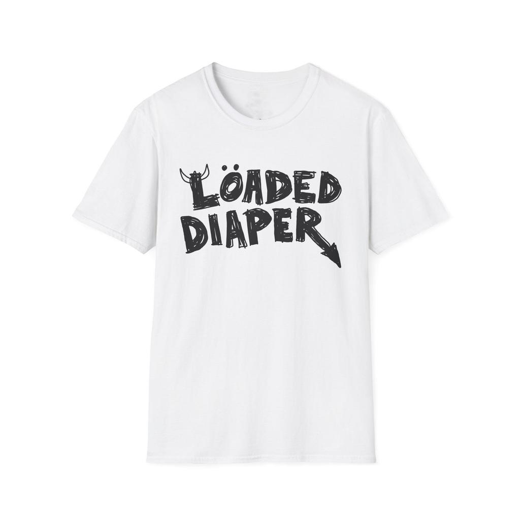 Rock Punk Tops LODED DIAPER Print Crew Neck Short Sleeve Vintage Y2k Fashion Tshirt Casual Loose Streetwear Fans Gift Unisex