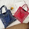 Printed Ethnic Style Shoulder Bag Retro Women's Handbag Casual Canvas Tote Bag  Travel