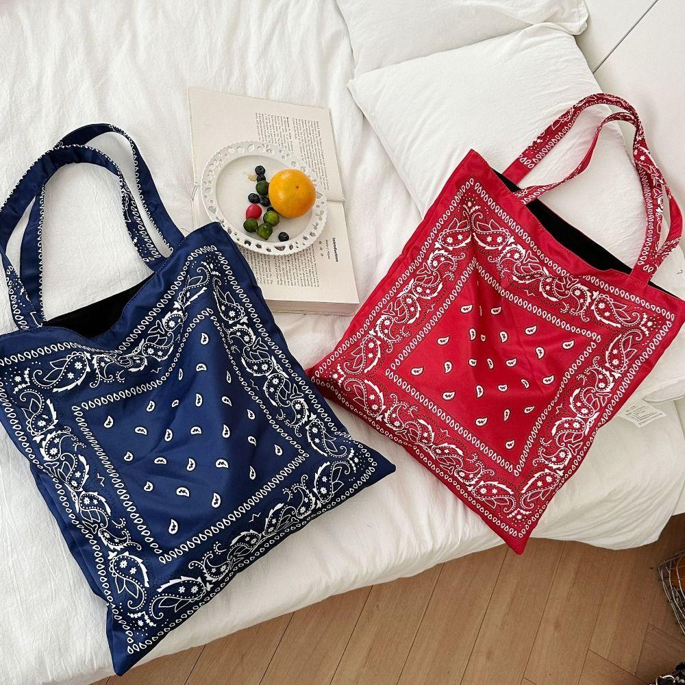 Printed Ethnic Style Shoulder Bag Retro Women's Handbag Casual Canvas Tote Bag  Travel