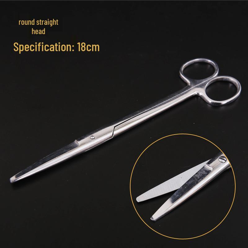 Stainless Steel Surgical & Teaching Dissection Scissors - Straight/Round Cutting & Gauze Scissors
