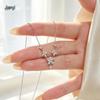 Lucky Star Flower Necklace - 999 Sterling Silver, Korean Mori-kei Style, Light Luxury, Versatile Collarbone Chain, Qixi Valentine's Day Gift.