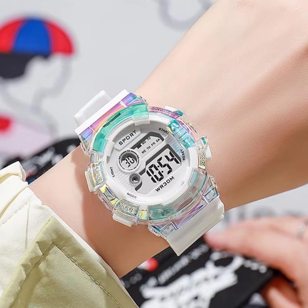 Waterproof Sports Watches Luminous Dial Night Light Sports Clock Alarm Clock Function Digital Wristwatch Boys Girls