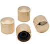 Musiclily 6mm Metal Guitar Dome Knobs for Telecaster Electric Precision Gold Guitars/PB Bass, (4 pieces)