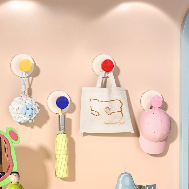 Suction Cup Hook, No Punching, Strong Load-bearing, Entrance Wall Hook, Key Hook Behind The Door, Backpack and Hat Storage Adhesive Hook