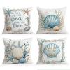 Blue Ocean Series Pillowcase Printed Polyester 40/45/50Cm Throw Pillowcover Decorative Sofa Cushion Pillowslip Home Decor