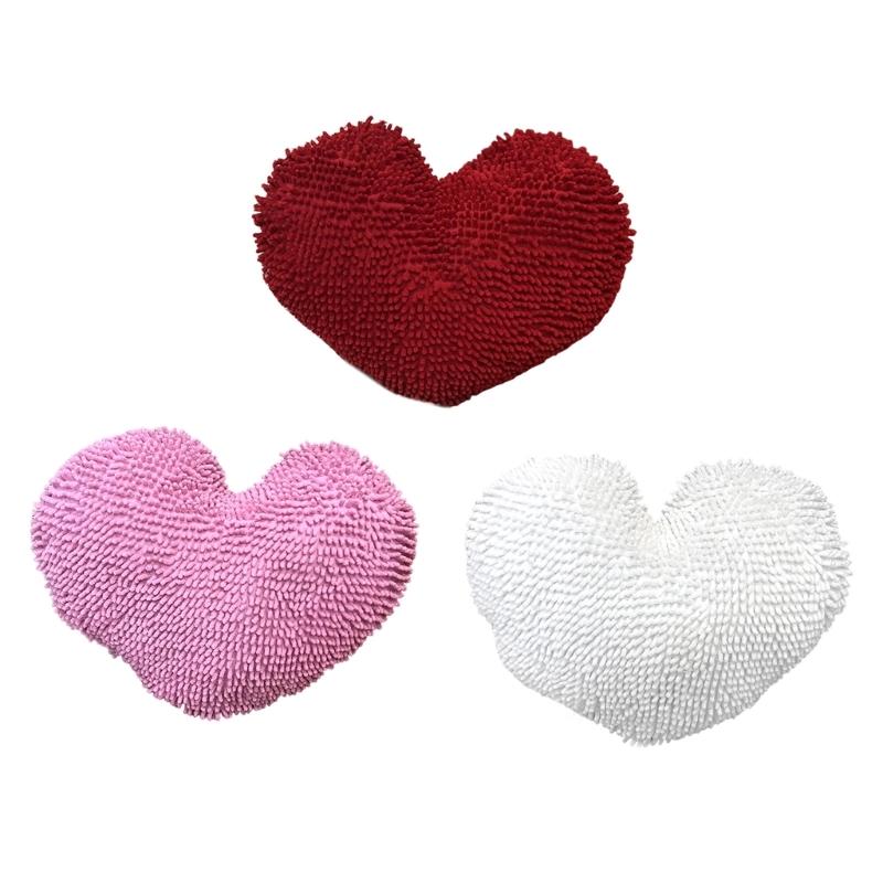 Soft Heart Pillow Ideal for Relaxation Craft from Polyester Materials with PP Cotton Cores Living Room or Bedroom Use