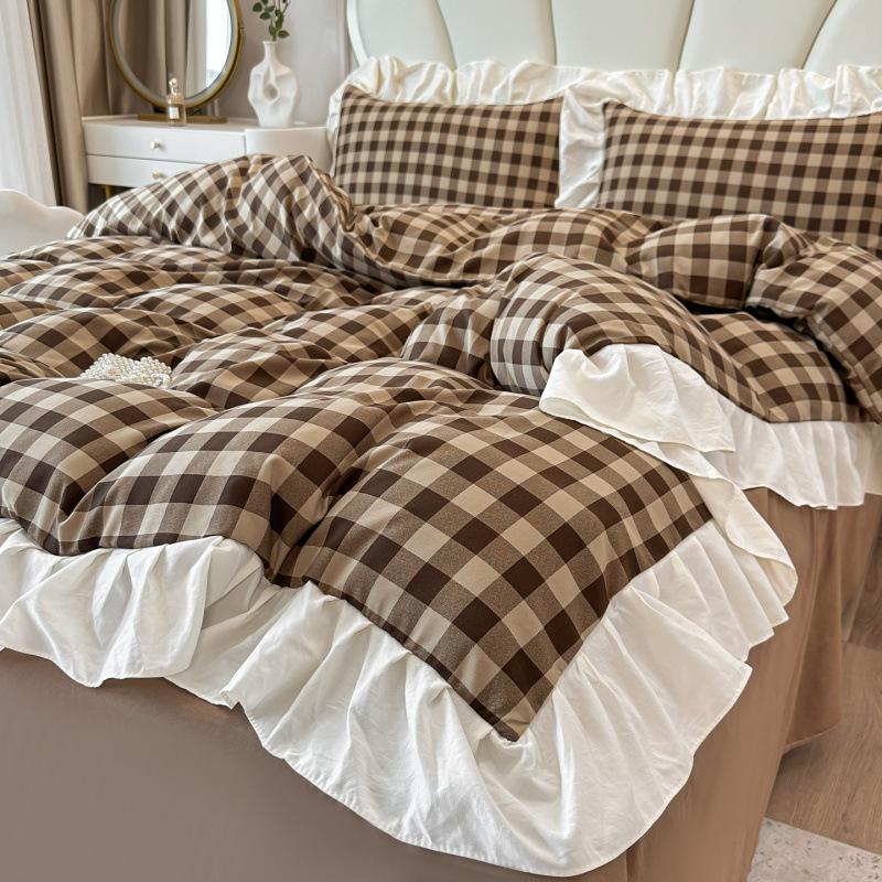 2026 Princess Plaid Lace 4-Piece Set:
