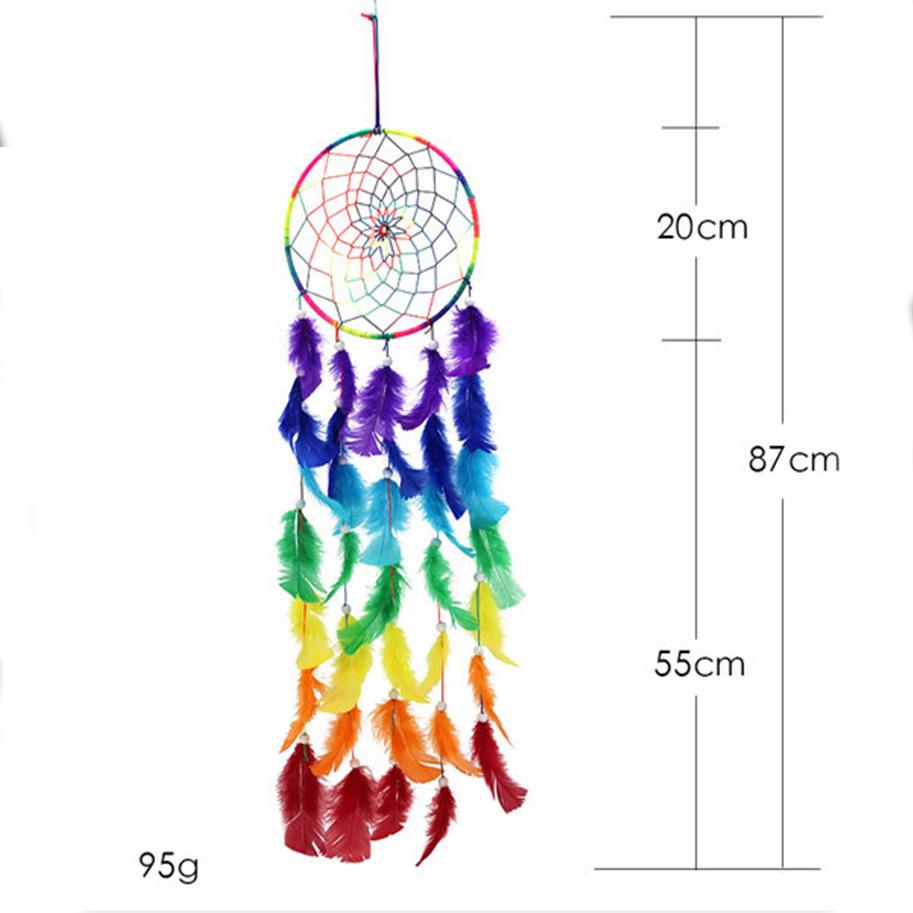 

Feather Dream Catcher Wind Chime - Creative Wall Hanging Wedding Decoration, Large Home Decor, Free Shipping As shown
