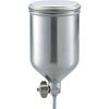 TRUSCO Stainless Steel Paint Cup, Gravity Feed Type, 0.4L Capacity, with Legs, TGC-04C