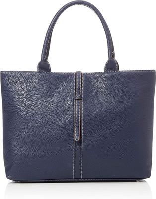 Espoir Simple Synthetic Leather Tote Bag [Rochelle] Vertical K12998-4 Navy