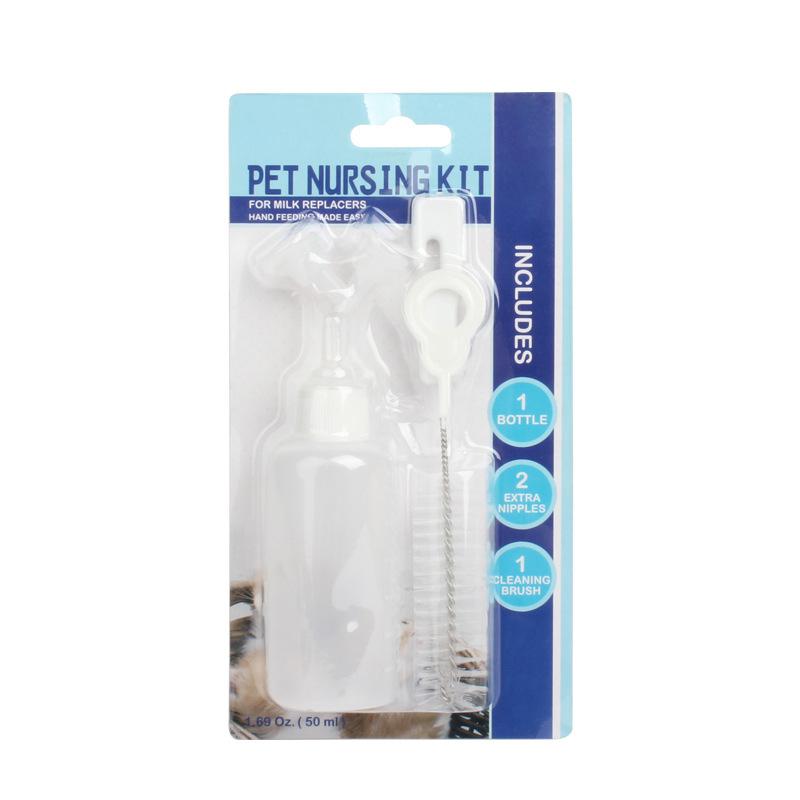 50cc Portable Household Kitten Milk Bottle Durable Easy To Clean Puppy Kitten Milk Nursing Bottle Young Pet Feeding Supplies