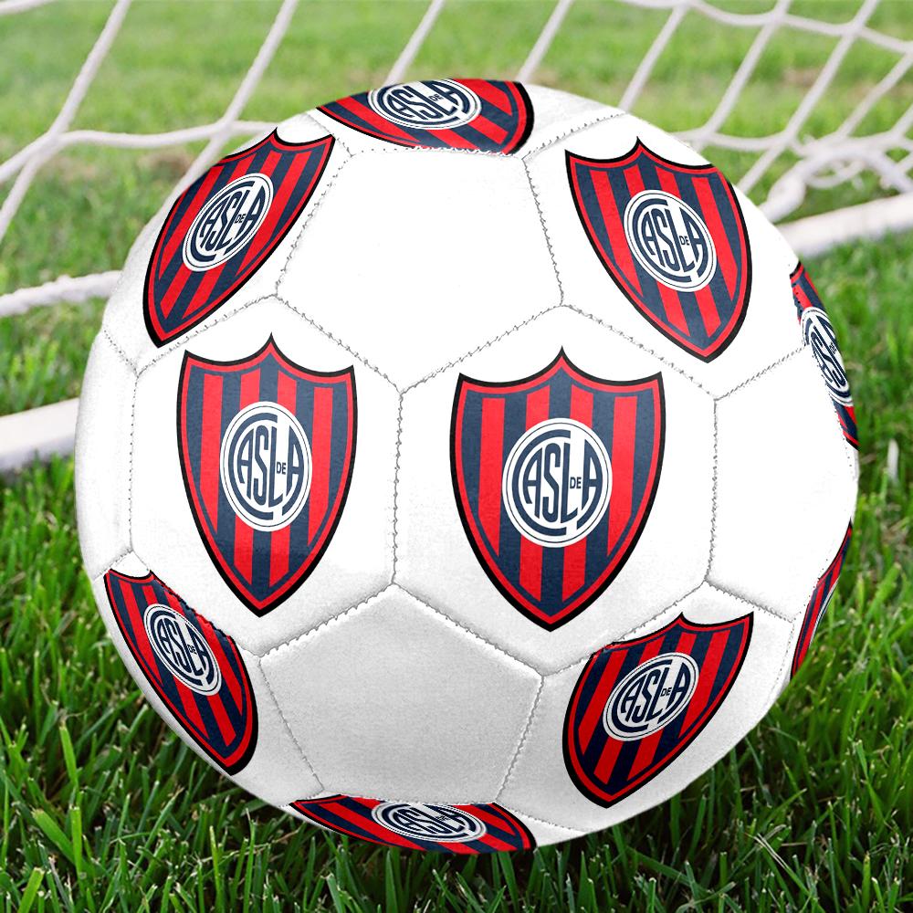 San Lorenzo de Almagro Soccer Ball, colorful, suitable for all ages, machine-stitched, PVC material, competition grade, durable and high bounce