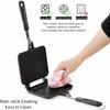 Hot Maker, Grilled Toaster Double Sided Non-Stick Stovetop Sandwich Grill Press Flip Pan for Camping Kitchen