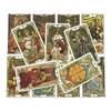 Goldenes Jugendstil Tarot Wahrsagen Anfänger Prophezeiungs-Requisiten Leitfaden Deckspiele Schicksal Wahrsagekarten