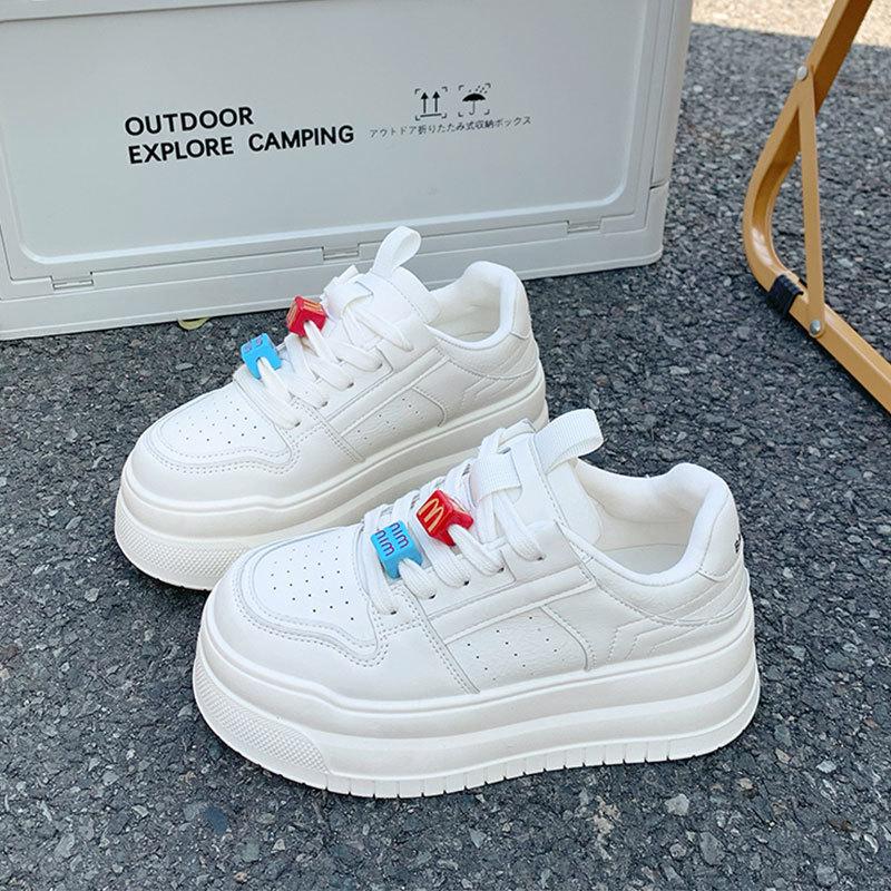 

Muffin women s height-increasing board shoes are super popular, new spring and autumn high-end thick-soled casual sports shoes 35