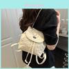 Korean Style Heart Embroidered Pu Shoulder Bag With Chain Chain For Daily Casual Use