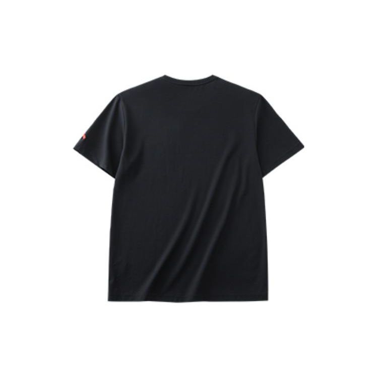 Anta SS22 Letter Print Crew Neck T-Shirt Men Tops Basic-Black 152227137-4