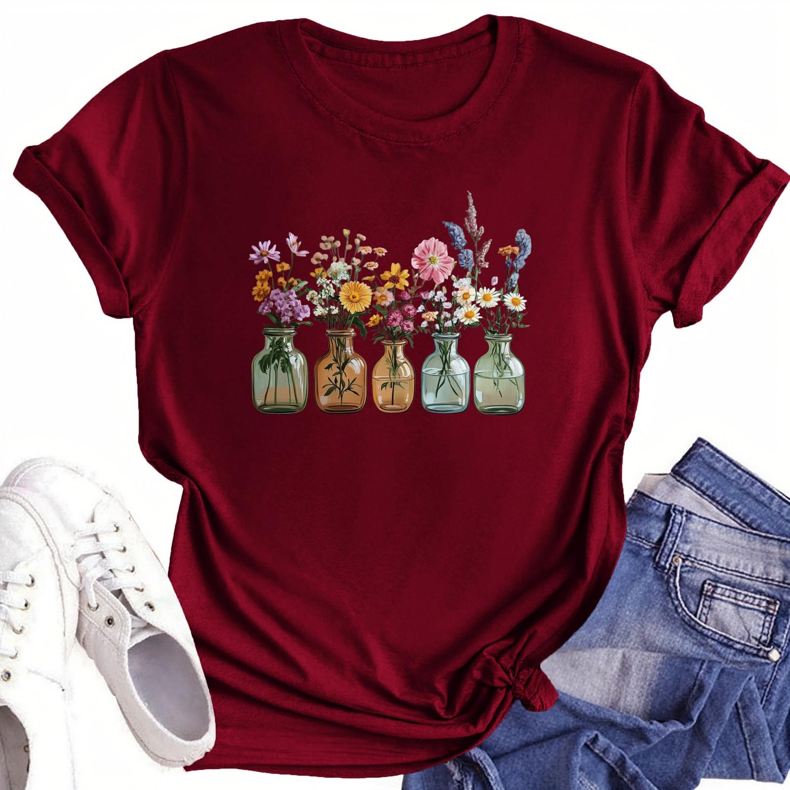 

Футболки с короткими рукавами для женщин, модные топы, легкие и мягкие повседневные летние наряды, одежда XXL винный