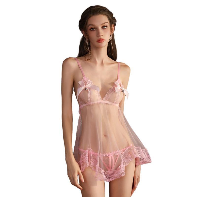 Fun underwear lace stitching romantic butterfly sexy pure desire bell perspective mesh girl