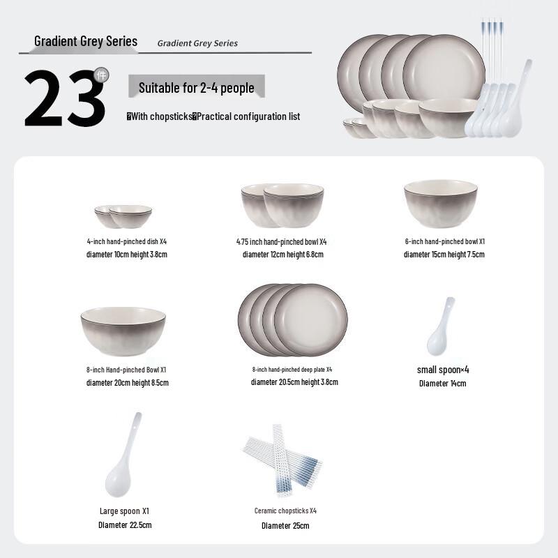 Underglaze Ceramic Dinnerware Set Simple Pack