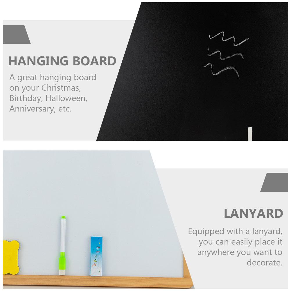 Blackboard Black White Magnetic Plate Double Sided Chalkboard Hanging Notes Message Board Whiteboard Wall Mounted Writing Boards