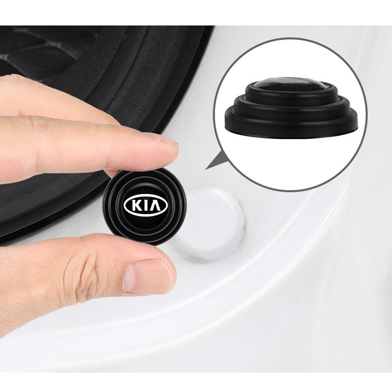 RYQB9 Car Silicone Door Shock Absorber Stickers Soundproof Buffer Pad for Kia Rio Ceed Sportage Cerato Soul Picanto Auto Accessories