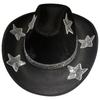 Adult Cowboy Hat with Sequins Star Pattern for Outdoor Elegant Lady Trilby Felt Hat Banquet Photography Hat for Adult