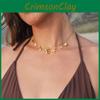 Ocean Trendy Inspired Gold Plated Stainless Steel Necklace Featuring Seashell And Starfish Accents Ideal For Fashionable Com