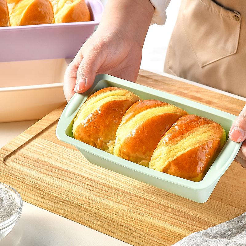 Rectangular Silicone Bread Mold Loaf Tin Cake Pan Toast Mould Nonstick Bakeware DIY Cake Brownie Baking Mold Kitchen Baking Tool
