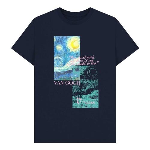 Apoh Unisex Adult Starry Night Collage Vincent Van Gogh T-Shirt