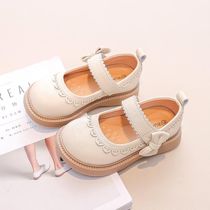 

Children Leather Shoes Girls Fashion Solid Comfortable Leather Shoes Geniune Leather Low Top Princess Shoes Size 24-37 37