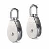 Alioay M25 Rope Pulley, Swivel Type, Stainless Steel, 150kg Load Capacity, Set of 2 (M25 (Set of 2))