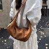 Women's Retro Minimalist Crossbody Dumpling Bag - High-End Commuter Fashion Shoulder Bag