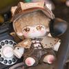 Niannyyhouse 10cm, 15cm, 20cm Plush Clothes, Hat, Shirt, Suspenders, Shawl, Vest, Leather Shoes, Vintage Detective Suit, Cotton Doll, Dress-Up