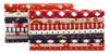 Soimoi 16-teiliges Fat Quarter Bundle - Blumenmuster mit geometrischem Druck 18"x 22" DIY Patchwork - 100 % Baumwolle, vorgeschnittener Quiltstoff, Rot-Blau &